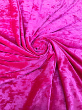 Fuchsia Stretch Crushed Velvet