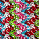 Polyester Fabric Multicolored Traditional Tattoo Plumeria Design