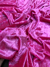 Fuchsia Stretch Crushed Velvet