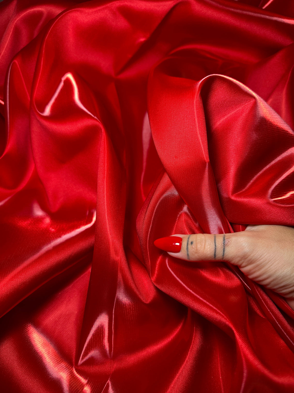 Red Liquid Bridal Satin