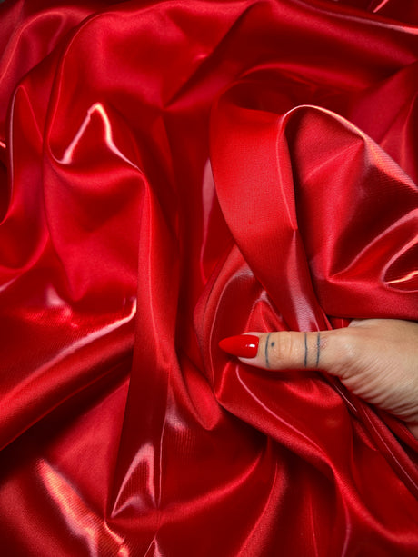 Red Liquid Bridal Satin