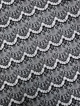 Black French Chantilly Floral Lace