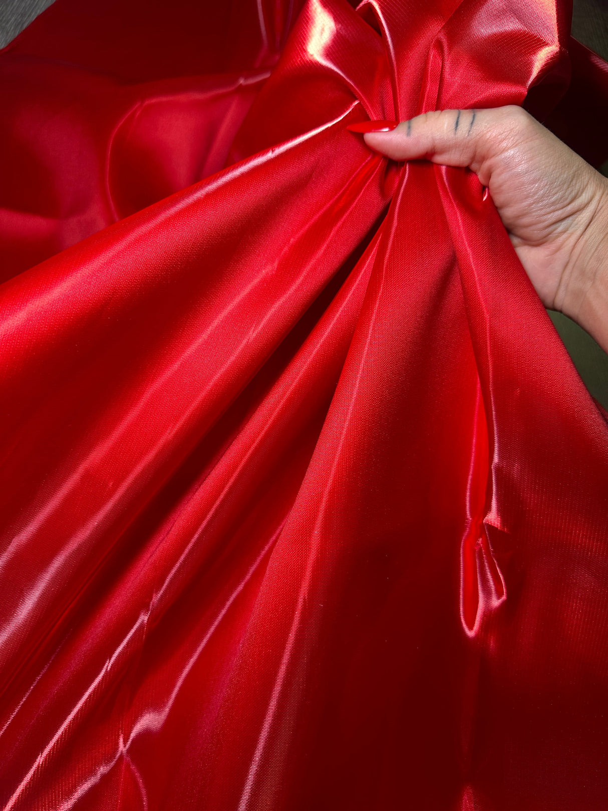 Red Liquid Bridal Satin