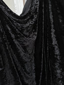 Black Stretch Crushed Velvet