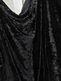 Black Stretch Crushed Velvet