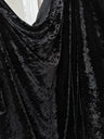 Black Stretch Crushed Velvet