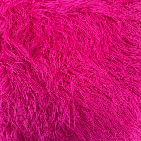 Mongolian Long Pile Faux Fur Fabric - 100 Percent Polyester, Plush Texture, 60" Width, 3" Pile Length (1 Yard)