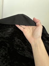 Black Stretch Crushed Velvet