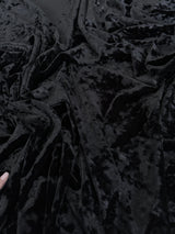 Black Stretch Crushed Velvet