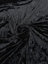 Black Stretch Crushed Velvet