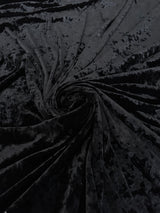 Black Stretch Crushed Velvet