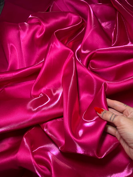 Liquid Bridal Satin Fuchsia