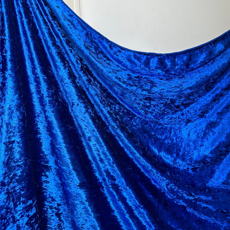 Stretch Crushed Velvet Royal Blue
