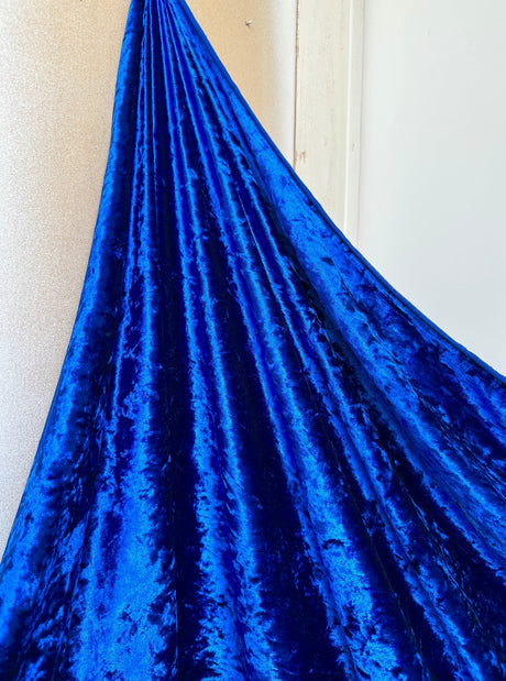 Stretch Crushed Velvet Royal Blue