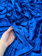 Stretch Crushed Velvet Royal Blue