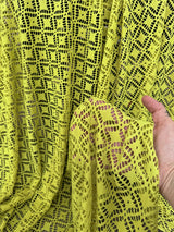 Lime Green Crochet Hollow Out Knit