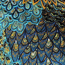 Polyester Spandex Paisley Peacock Fabric 60"
