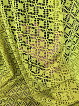Lime Green Crochet Hollow Out Knit