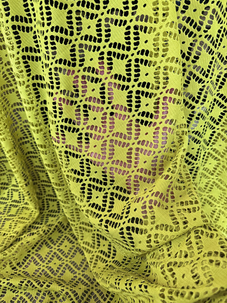 Lime Green Crochet Hollow Out Knit