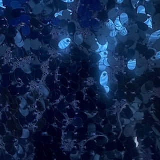 Sequin Mesh Fabric Royal 52" Width