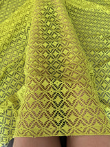 Lime Green Crochet Hollow Out Knit