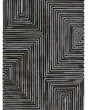Patchwork PCH212 Black 100 Percent Hairon Leather Fabric - Black Base With Brown, Ivory & Grey Patchwork, 12' X 14' (1 Piece)