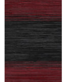 Patchwork PCH211 Red 100 Percent Hairon Leather Fabric - Red, Geometric Pattern, Ombre Effect (1 Piece)