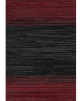 Patchwork PCH211 Red 100 Percent Hairon Leather Fabric - Red, Geometric Pattern, Ombre Effect (1 Piece)
