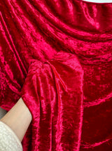 Stretch Crushed Velvet Red