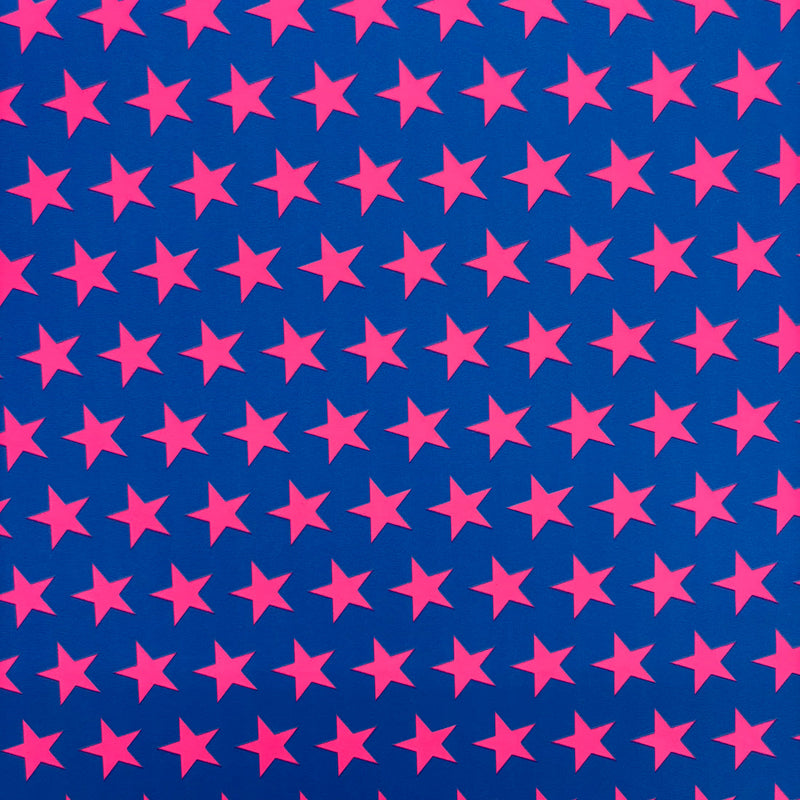 1 Yard Star Print Spandex Fabric Four Way Stretch for Costumes and Activewear 58"/60" Width