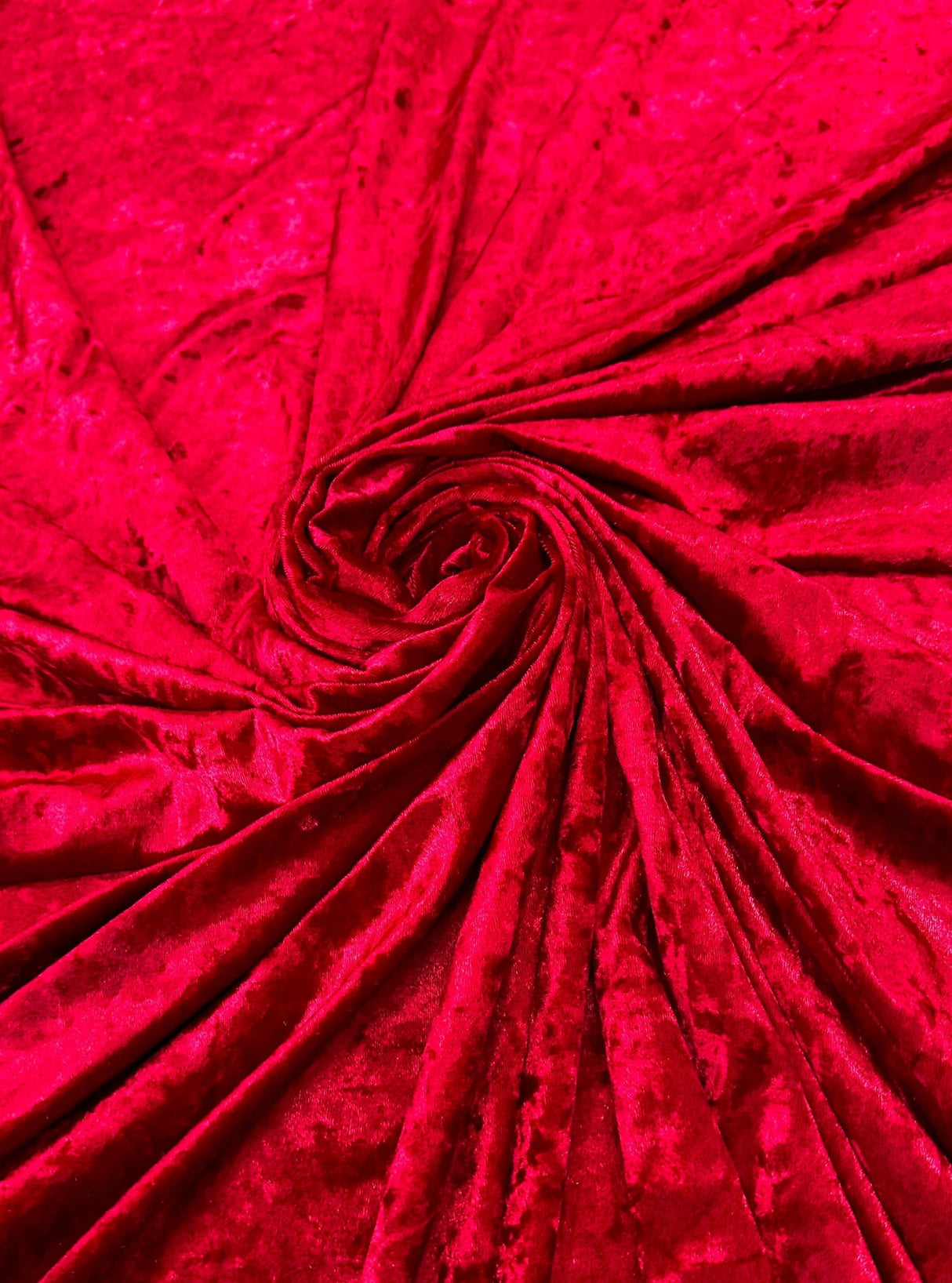 Stretch Crushed Velvet Red