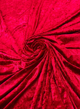 Stretch Crushed Velvet Red