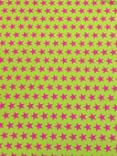 1 Yard Star Print Spandex Fabric Four Way Stretch for Costumes and Activewear 58"/60" Width
