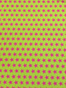 Star Print Spandex Fabric - Blue With Pink Stars, 58"/60" Width (1 Yard)
