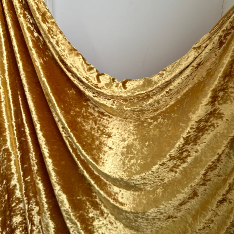 Stretch Crushed Velvet Gold