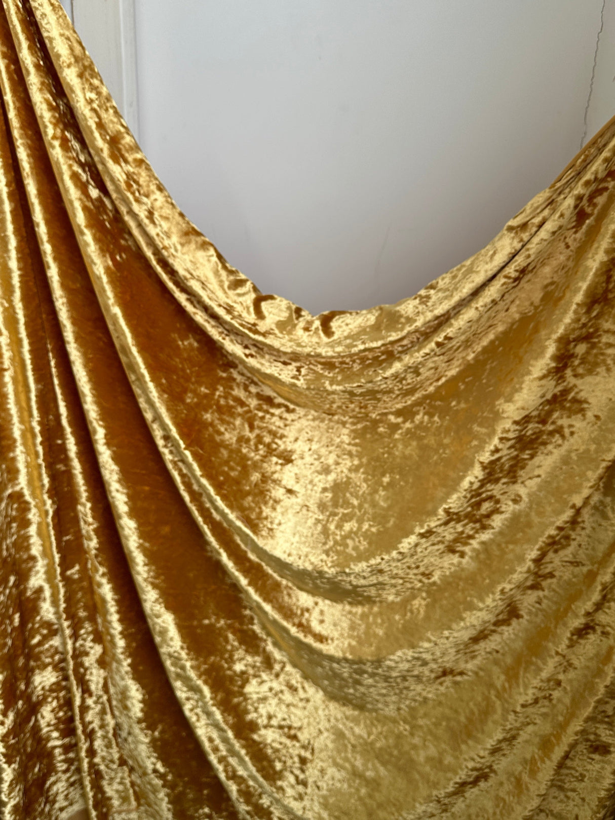 Stretch Crushed Velvet Gold