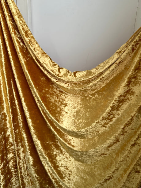 Stretch Crushed Velvet Gold