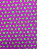 1 Yard Star Print Spandex Fabric Four Way Stretch for Costumes and Activewear 58"/60" Width