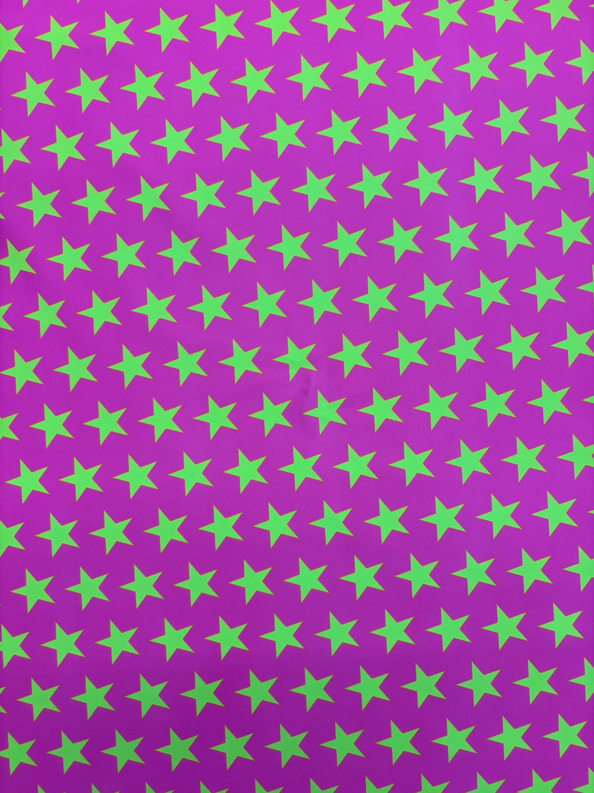 Star Print Spandex Fabric - Blue With Pink Stars, 58"/60" Width (1 Yard)