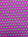 Star Print Spandex Fabric - Blue With Pink Stars, 58"/60" Width (1 Yard)