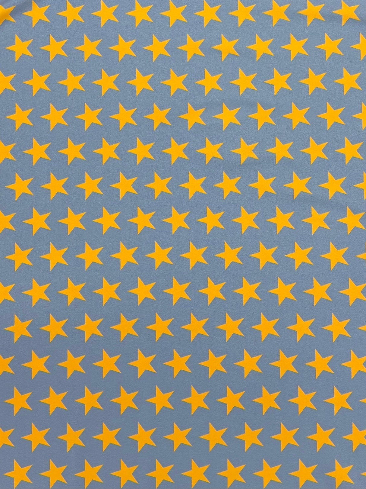 Star Print Spandex Fabric - Blue With Pink Stars, 58"/60" Width (1 Yard)