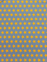 Star Print Spandex Fabric - Blue With Pink Stars, 58"/60" Width (1 Yard)