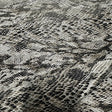 Polyester Spandex Sahara Snake Foil Fabric 56" Gray