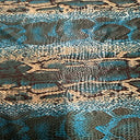 Polyester Spandex Fabric Brazilian Snake Foil 2-Way Stretch Green Brown 60"