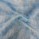 Metallic Faux Fur Tinsel Ostrich Feather Polyester Fabric - Metallic Faux Ostrich Feather, 54" Width (1 Yard)