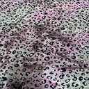 Polyester Spandex Tiger Tie-Dye Flocked Fabric