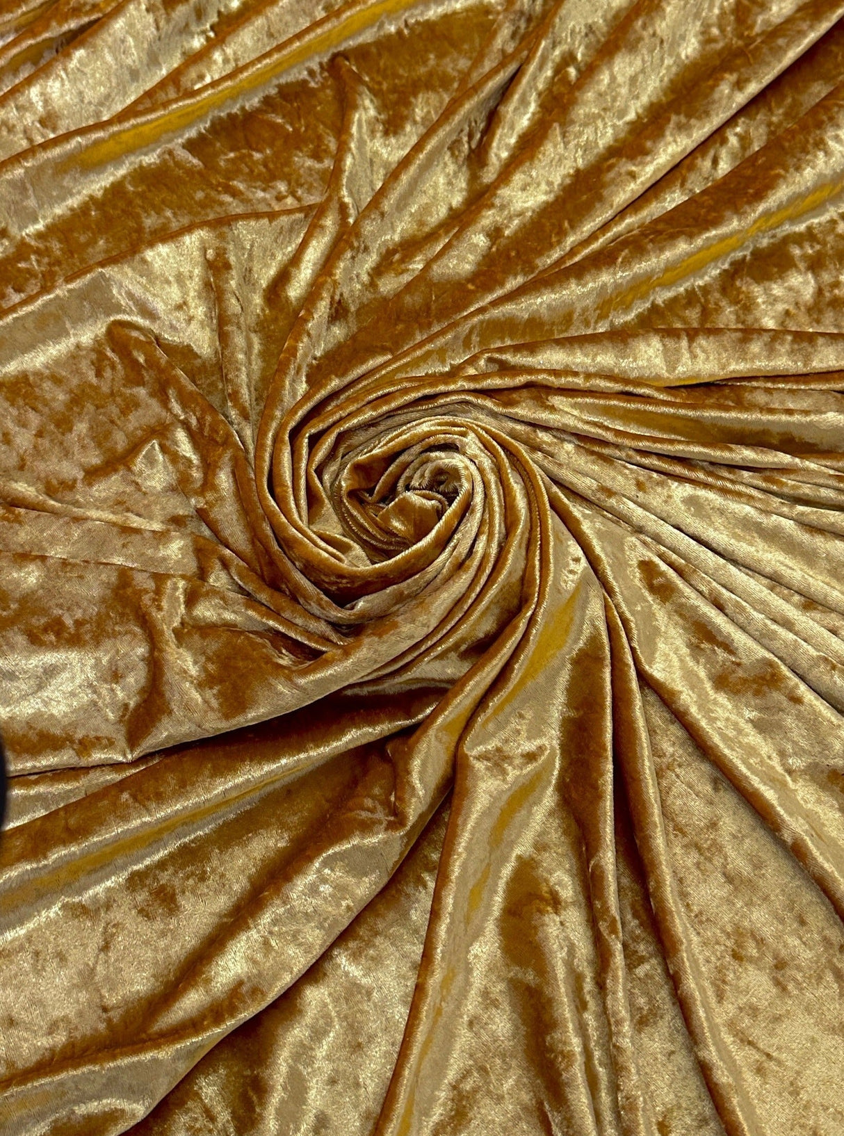 Stretch Crushed Velvet Gold