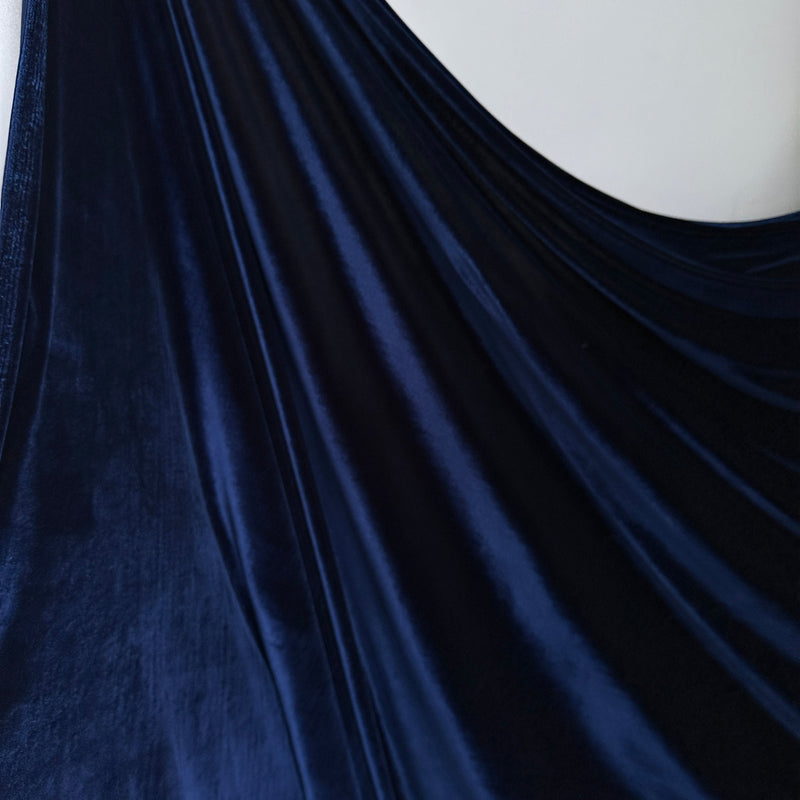 Stretch Velvet Navy