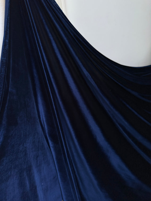Stretch Velvet Navy
