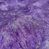 Metallic Faux Fur Tinsel Ostrich Feather Polyester Fabric - Metallic Faux Ostrich Feather, 54" Width (1 Yard)